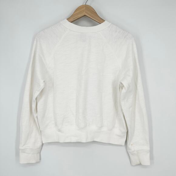 Aritzia Little Moon Posey Sweatshirt L’amour Graphic Print Crewneck Terry White - Picture 9 of 14